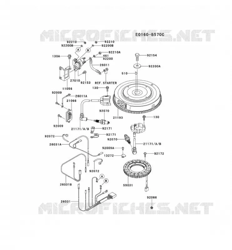 &Eacute;QUIPEMENT ELECTRIQUE Kawasaki Petits Moteurs FS FS691V FS MOTORS  FS691V-BS11