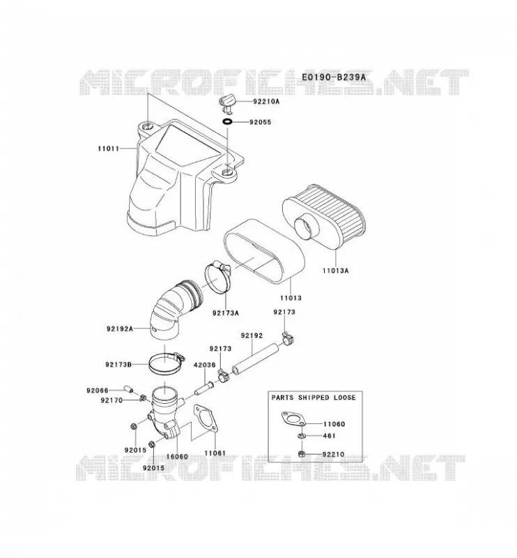 FILTRE &Agrave; AIR/POT D'&Egrave;CHAPPEMENT Kawasaki Petits Moteurs FS FS691V FS MOTORS  FS691V-CS09