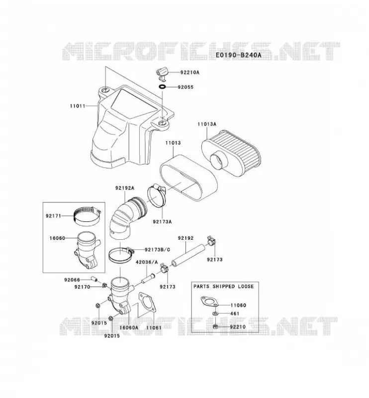 FILTRE &Agrave; AIR/POT D'&Egrave;CHAPPEMENT Kawasaki Petits Moteurs FS FS691V FS MOTORS  FS691V-CS50