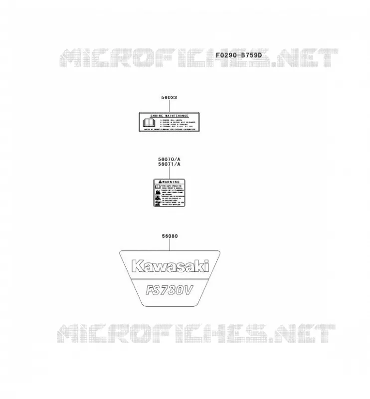 LABEL Kawasaki Petits Moteurs FS FS730V FS MOTORS  FS730V-AS00