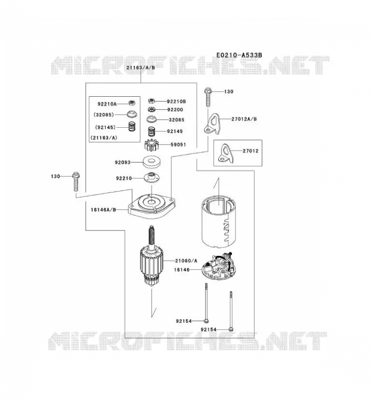D&Eacute;MARREUR Kawasaki Petits Moteurs FS FS730V FS MOTORS  FS730V-AS04