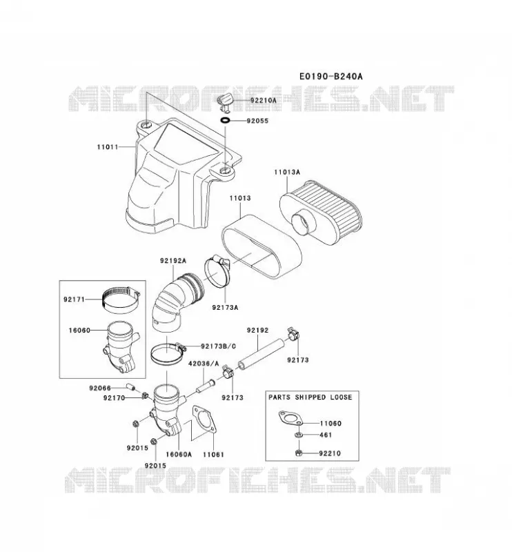 FILTRE &Agrave; AIR/POT D'&Egrave;CHAPPEMENT Kawasaki Petits Moteurs FS FS730V FS MOTORS  FS730V-AS05