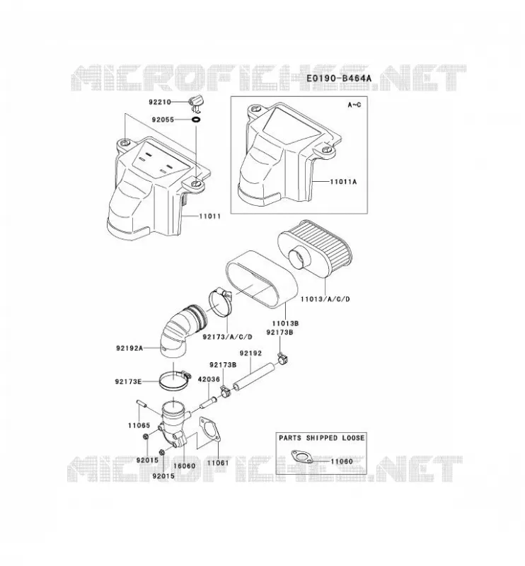 FILTRE &Agrave; AIR/POT D'&Egrave;CHAPPEMENT Kawasaki Petits Moteurs FS FS730V FS MOTORS  FS730V-AS07