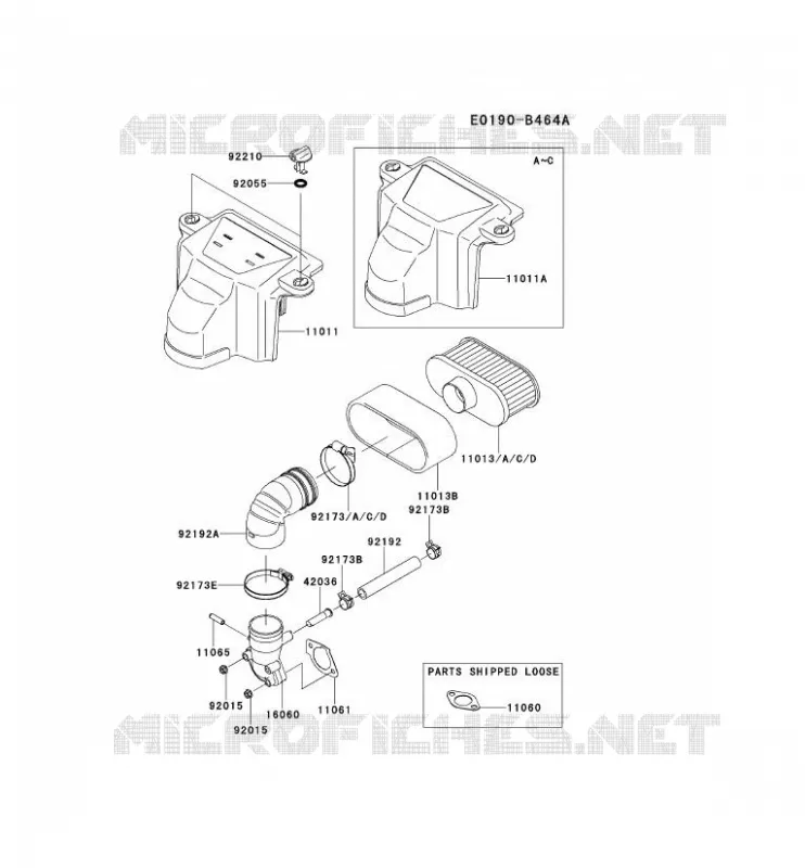 FILTRE &Agrave; AIR/POT D'&Egrave;CHAPPEMENT Kawasaki Petits Moteurs FS FS730V FS MOTORS  FS730V-BS07