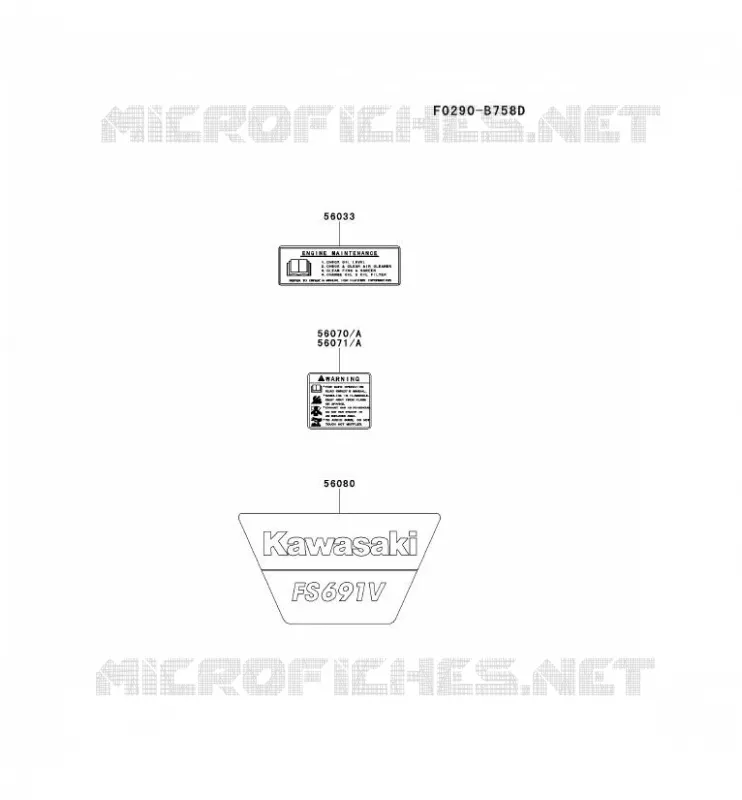 LABEL Kawasaki Petits Moteurs FS FS730V FS MOTORS  FS730V-CS09