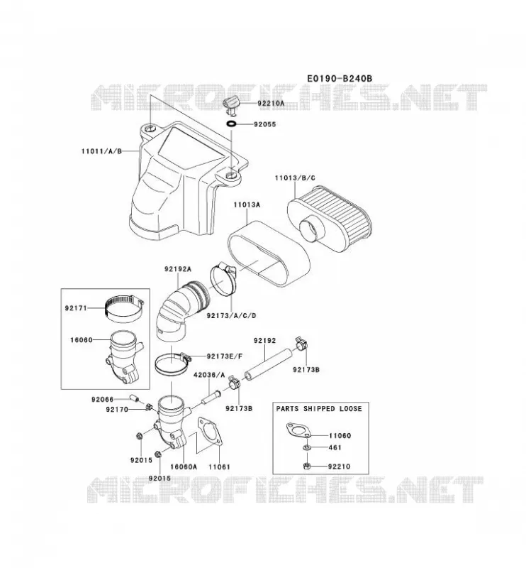 FILTRE &Agrave; AIR/POT D'&Egrave;CHAPPEMENT Kawasaki Petits Moteurs FS FS730V FS MOTORS  FS730V-ES00