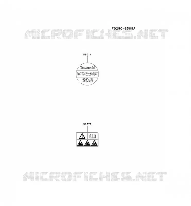 LABEL Kawasaki Petits Moteurs FX FX600V FX MOTORS  FX600V-AS06