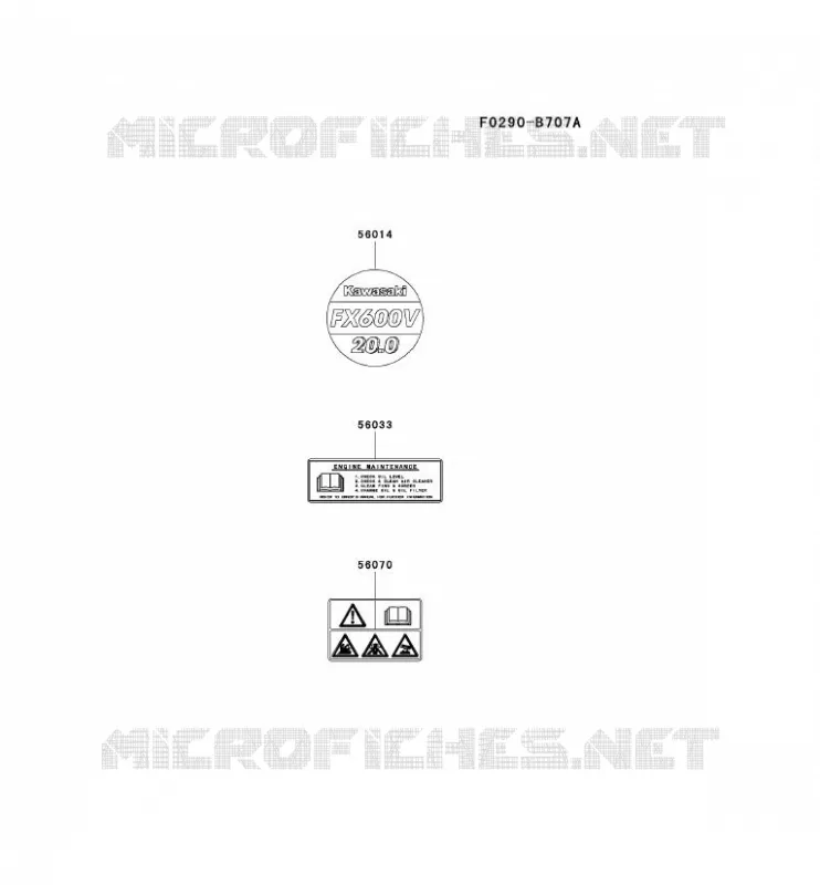LABEL Kawasaki Petits Moteurs FX FX600V FX MOTORS  FX600V-AS50
