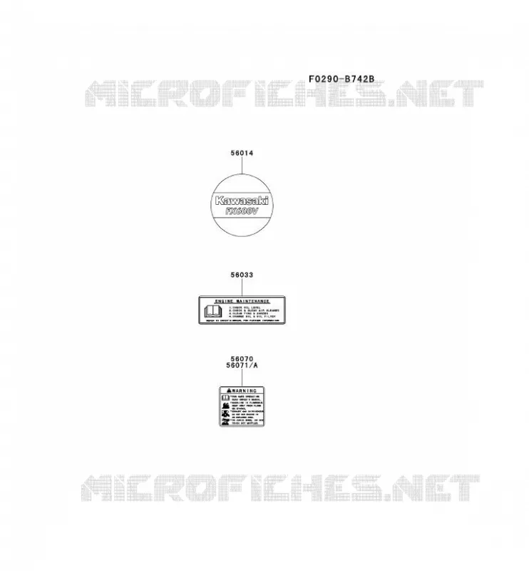 LABEL Kawasaki Petits Moteurs FX FX600V FX MOTORS  FX600V-CS02