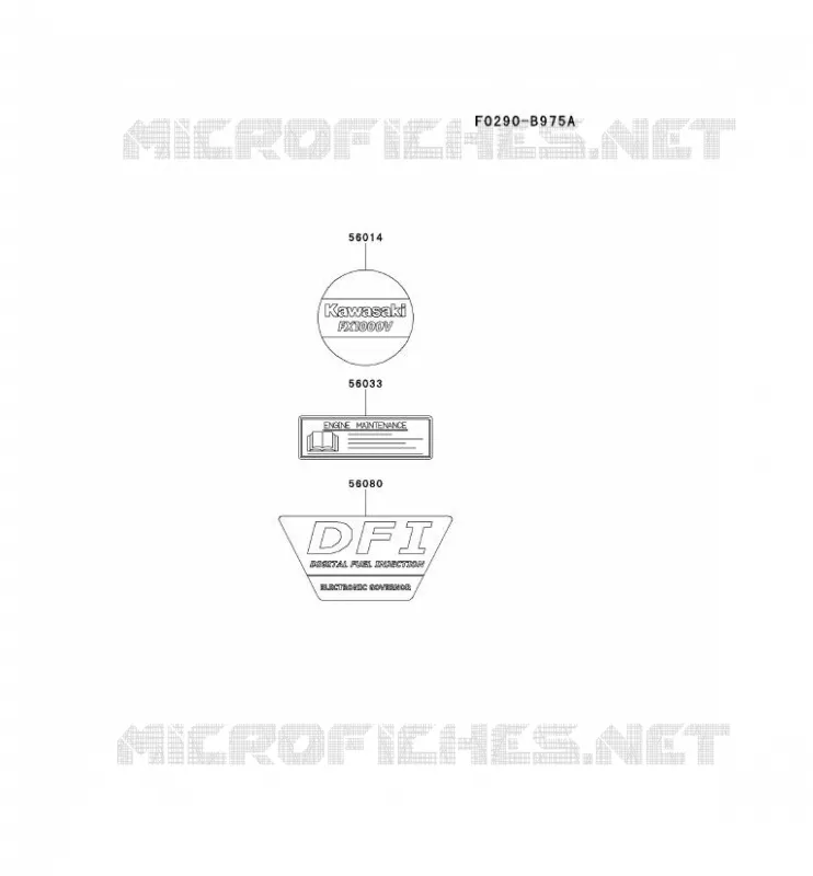 LABEL Kawasaki Petits Moteurs FX FXT00V FX MOTORS  FXT00V-AS13