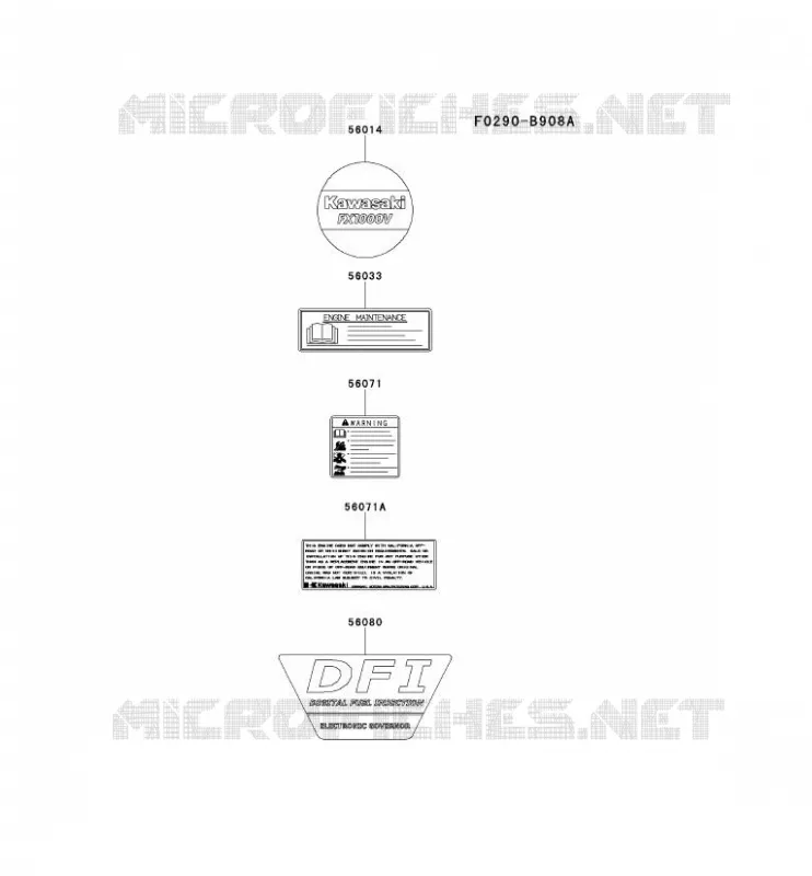 LABEL Kawasaki Petits Moteurs FX FXT00V FX MOTORS  FXT00V-AS20