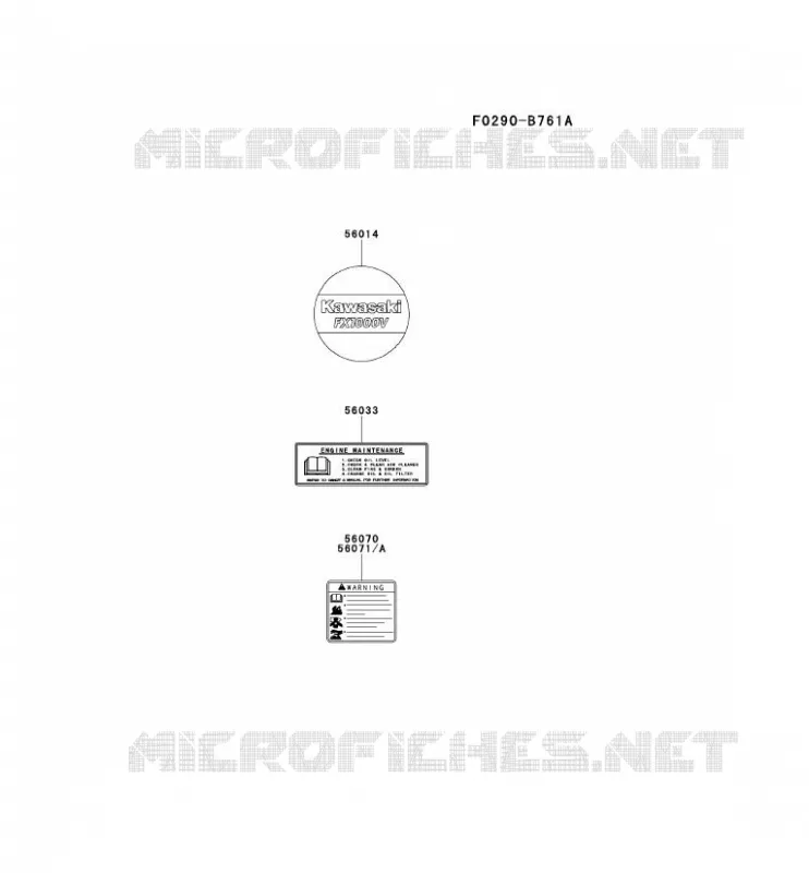LABEL Kawasaki Petits Moteurs FX FXT00V FX MOTORS  FXT00V-BS09