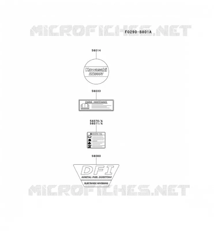 LABEL Kawasaki Petits Moteurs FX FXT00V FX MOTORS  FXT00V-CS01