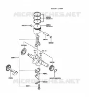 PISTON/VILEBREQUIN pour Kawasaki FZ MOTORS