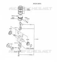 PISTON/VILEBREQUIN pour Kawasaki FZ MOTORS