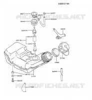 RESERVOIR CARBURANT/ROBINET pour Kawasaki TG MOTORS