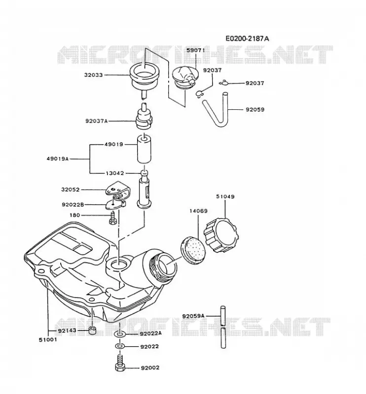 RESERVOIR/ROBINET Kawasaki Petits Moteurs TG TG033D TG MOTORS  TG033D-AF08