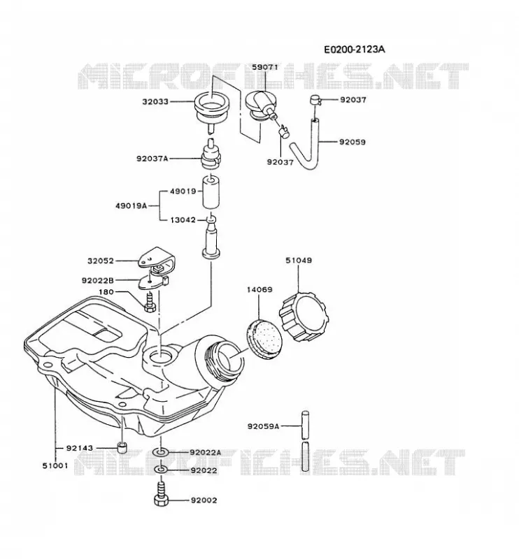 RESERVOIR/ROBINET Kawasaki Petits Moteurs TG TG033D TG MOTORS  TG033D-AF09