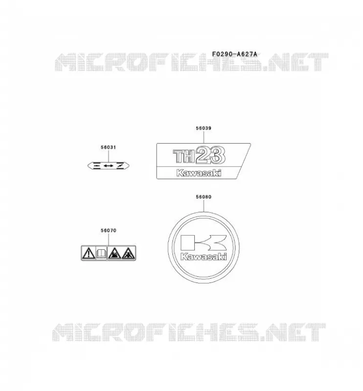 LABEL Kawasaki Petits Moteurs TH TH023D TH MOTORS  TH023D-AF08