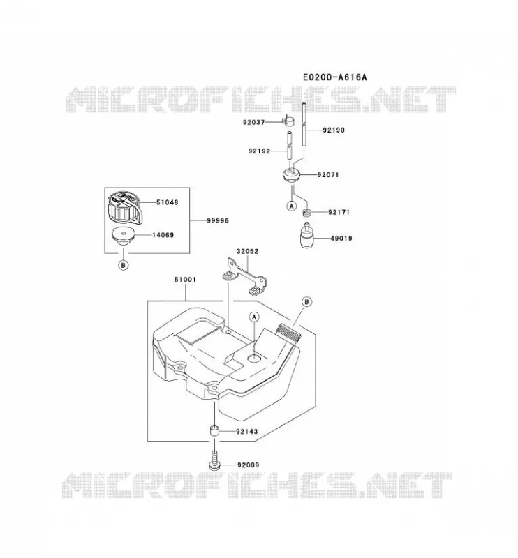 RESERVOIR/ROBINET Kawasaki Petits Moteurs TH TH043D TH MOTORS  TH043D-AC66