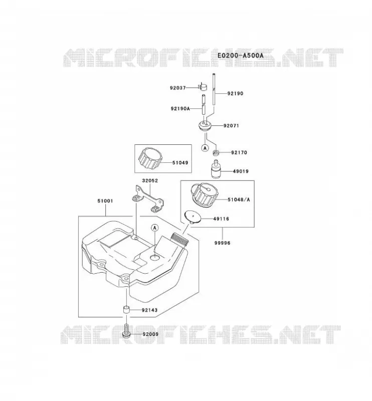RESERVOIR/ROBINET Kawasaki Petits Moteurs TH TH043D TH MOTORS  TH043D-CA50