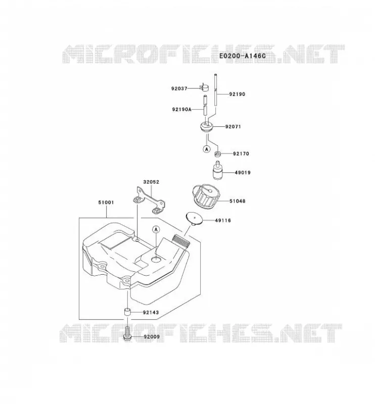RESERVOIR/ROBINET Kawasaki Petits Moteurs TH TH043D TH MOTORS  TH043D-DL41