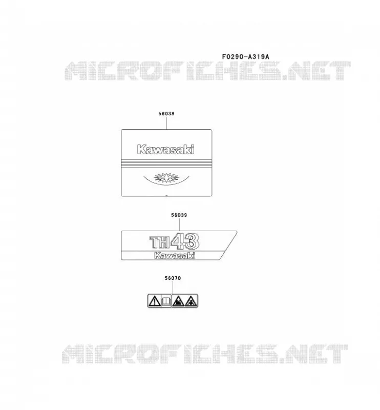 LABEL Kawasaki Petits Moteurs TH TH043H TH MOTORS  TH043H-AC53