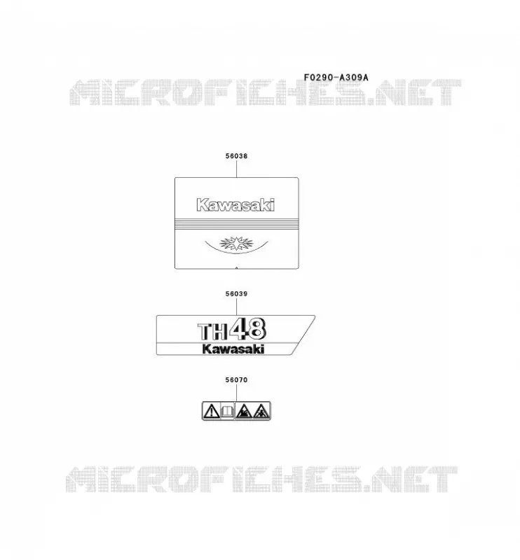 LABEL Kawasaki Petits Moteurs TH TH048D TH MOTORS  TH048D-AF32
