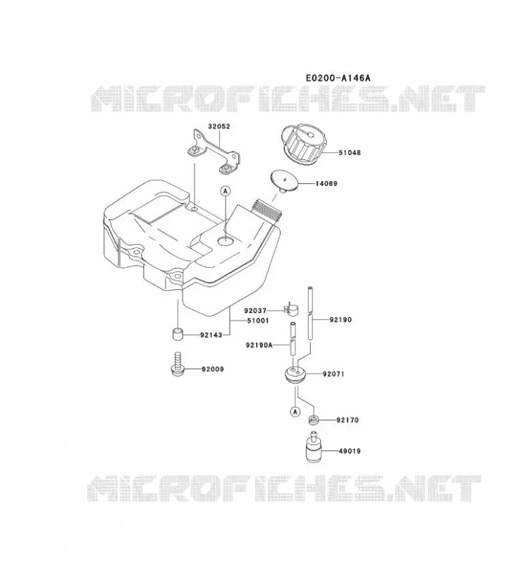 RESERVOIR/ROBINET Kawasaki Petits Moteurs TH TH048D TH MOTORS  TH048D-BA10