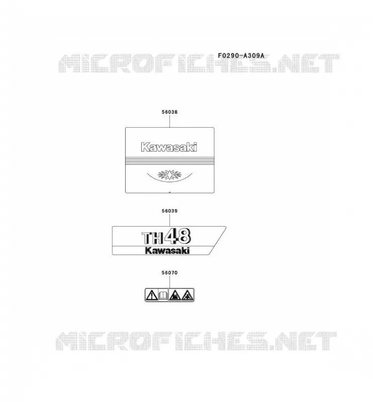 LABEL Kawasaki Petits Moteurs TH TH048D TH MOTORS  TH048D-BA52