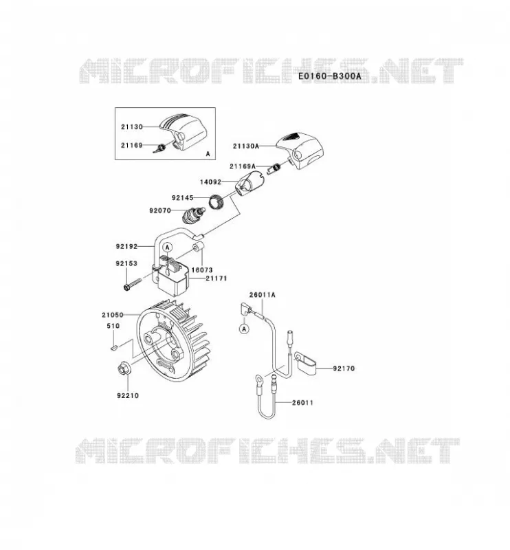 &Eacute;QUIPEMENT ELECTRIQUE Kawasaki Petits Moteurs TJ TJ045E TJ MOTORS  TJ045E-AF01