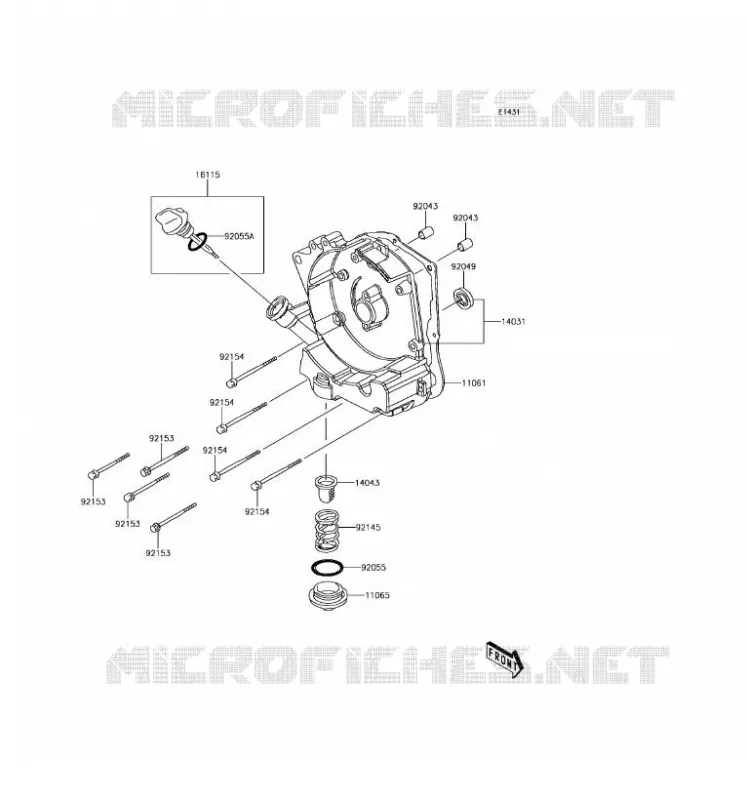 COUVERCLES MOTEUR Kawasaki QUAD 90 2017 KFX90  KSF90AHF