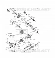 ARBRE DE TRANSMISSION(ARRI&Egrave;RE) pour Kawasaki BRUTE FORCE 750 4X4I EPS