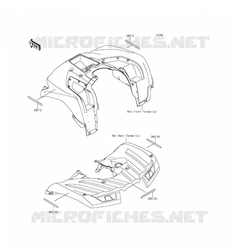 CATADIOPTRES(CN) Kawasaki QUAD 750 2017 BRUTE FORCE 750 4X4I EPS  KVF750GHF