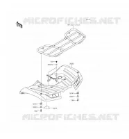 GARDE BOUE ARRI&Egrave;RE pour Kawasaki BRUTE FORCE 750 4X4I EPS