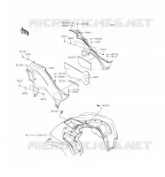 CACHE LAT&Eacute;RAL pour Kawasaki BRUTE FORCE 750 4X4I