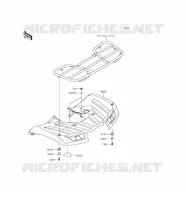 GARDE BOUE ARRI&Egrave;RE pour Kawasaki BRUTE FORCE 750 4X4I