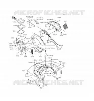 GARDE BOUE AVANT pour Kawasaki BRUTE FORCE 750 4X4I