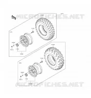 ROUE/PNEUS pour Kawasaki BRUTE FORCE 750 4X4I