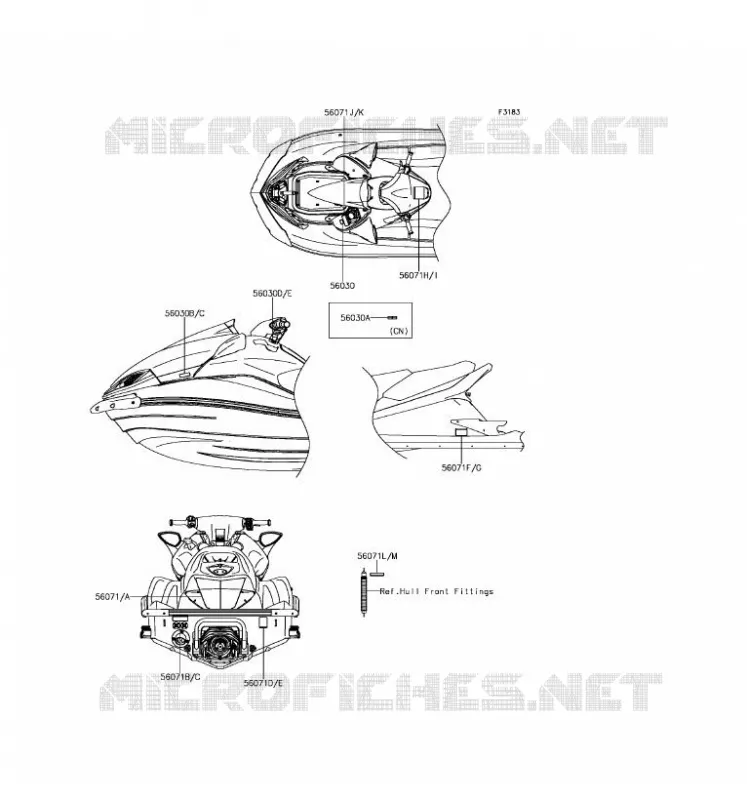 LABEL Kawasaki JET SKI 1500 2016 JET SKI ULTRA 310X  JT1500LGF