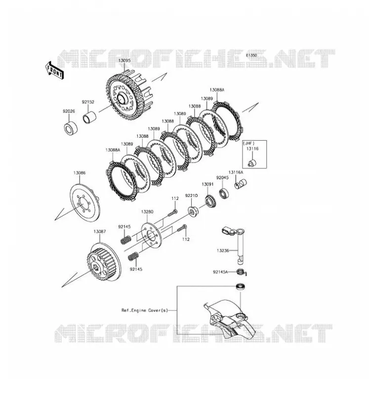 EMBRAYAGE Kawasaki MOTOS 125 2017 Z125 PRO  BR125JHF