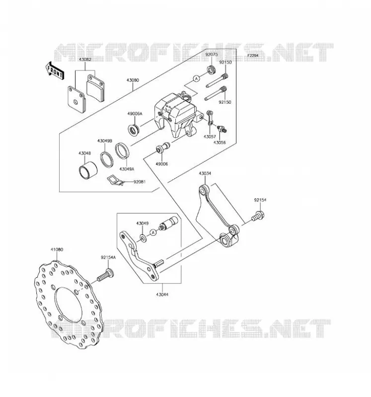 FREIN ARRIERE Kawasaki MOTOS 125 2017 Z125 PRO  BR125JHFA