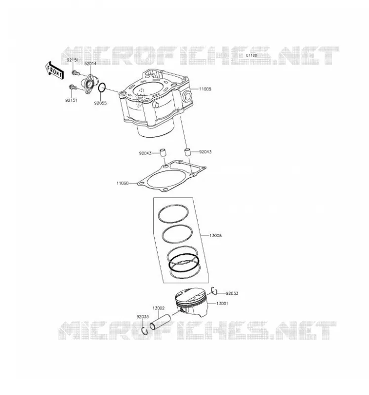 CYLINDRE/PISTON Kawasaki MOTOS 250 2016 Z250SL ABS  BR250FGF