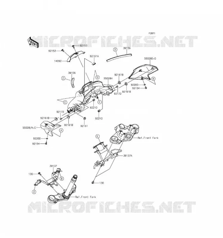 CARENAGE Kawasaki MOTOS 250 2016 Z250SL ABS  BR250FGF