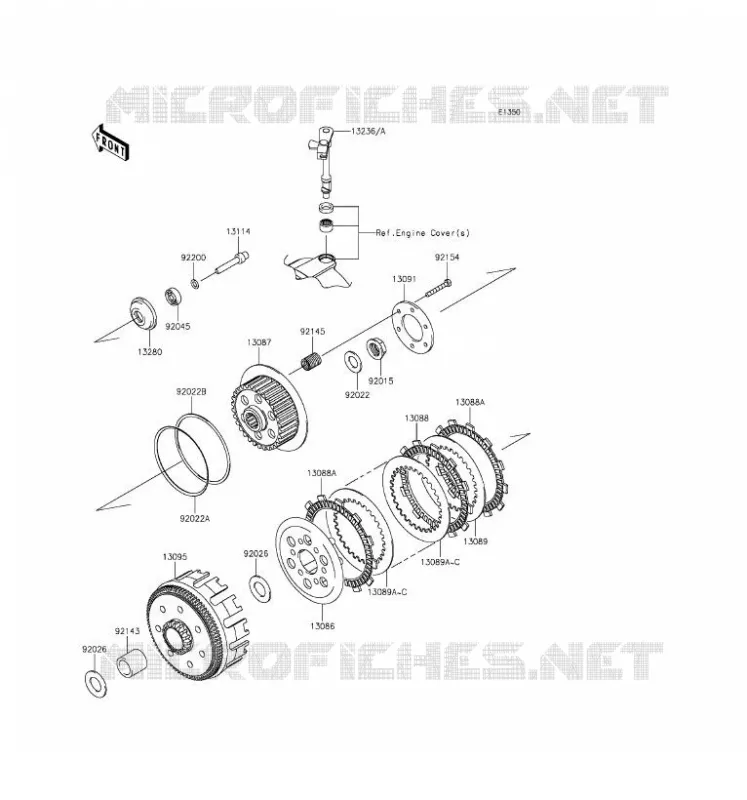 EMBRAYAGE Kawasaki MOTOS 250 2016 Z250SL ABS  BR250FGF