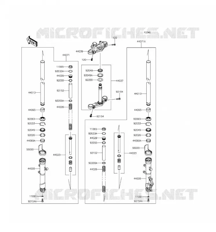 FOURCHE Kawasaki MOTOS 250 2016 Z250SL ABS  BR250FGF