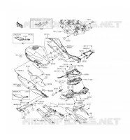 CACHE LAT&Eacute;RAL/GARDE CHAINE pour Kawasaki NINJA 250SL