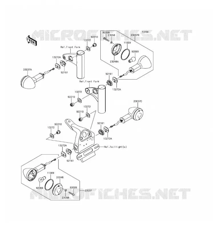 CLIGNOTANTS Kawasaki MOTOS 800 2016 W800  EJ800AGF