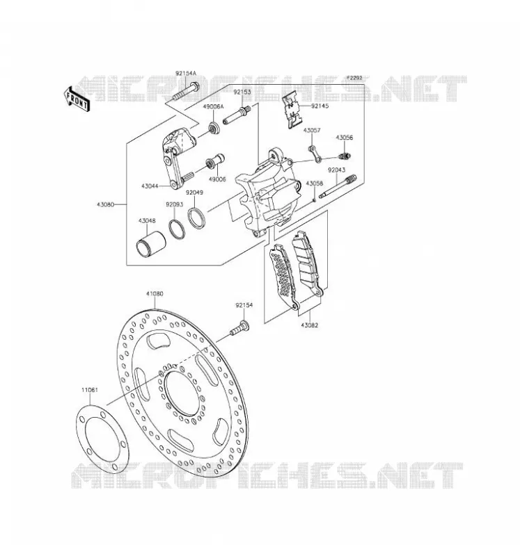 FREIN AVANT Kawasaki MOTOS 650 2016 VULCAN S  EN650AGFA