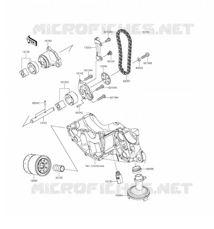 POMPE A HUILE Kawasaki MOTOS 650 2016 VULCAN S  EN650AGFA